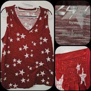 SIZE L MAURICES tank red stars 24/7 like new